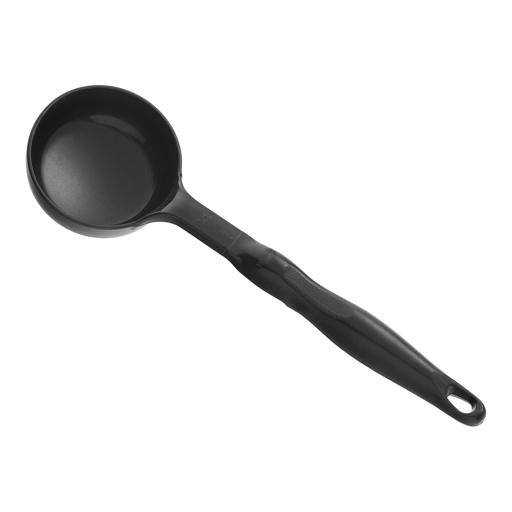 Vollrath 5283920 6 oz. Black High Heat Solid Round Nylon Spoodle® Portion Spoon