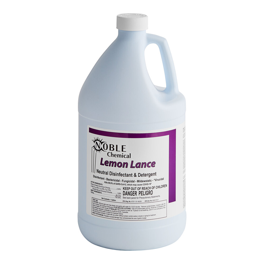 Noble 1 Gallon / 128 oz. Lemon Lance Lemon Concentrated Disinfectant & Detergent Cleaner