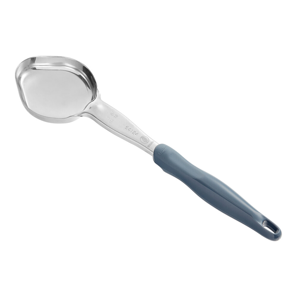 Vollrath 6412445 Jacob's Pride® 4 oz. Gray Solid Oval Spoodle® Portion Spoon