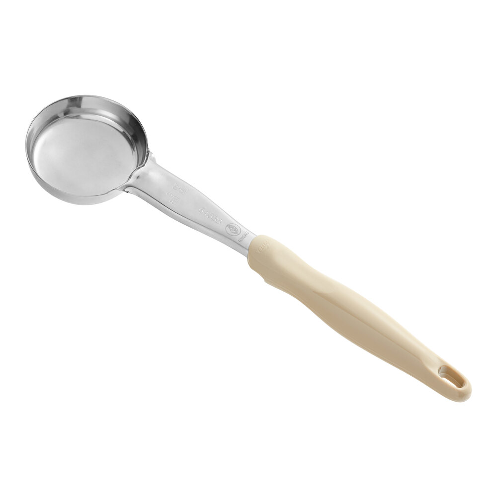 Vollrath 6433335 Jacob's Pride® 3 oz. Ivory Solid Round Spoodle® Portion Spoon