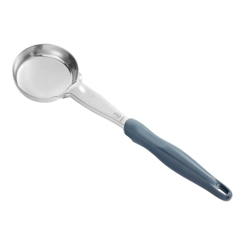 Vollrath 6433445 Jacob's Pride® 4 oz. Gray Solid Round Spoodle® Portion Spoon