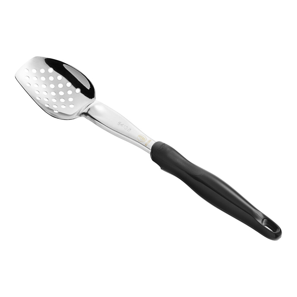 Vollrath 64138 Jacob's Pride® 14" Heavy-Duty 3-Sided Perforated Basting Spoon with Ergo Grip Handle