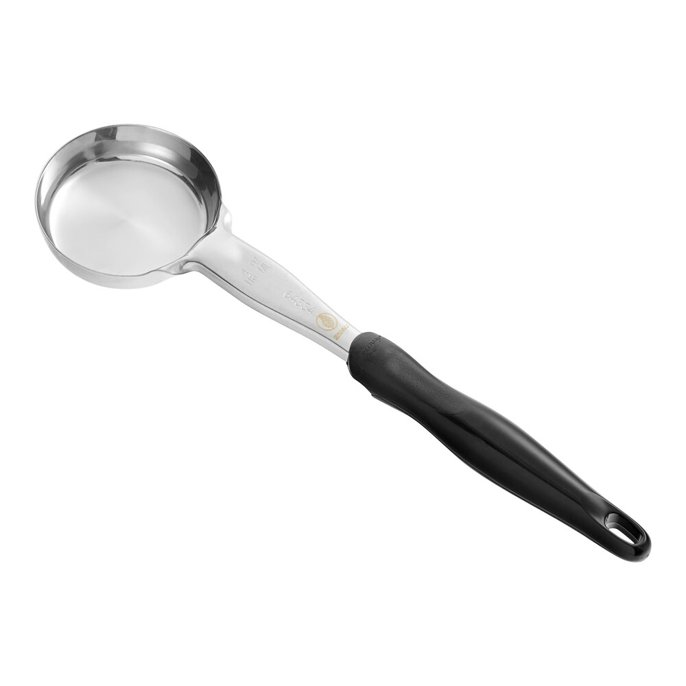 Vollrath 6433420 Jacob's Pride® 4 oz. Black Solid Round Spoodle® Portion Spoon
