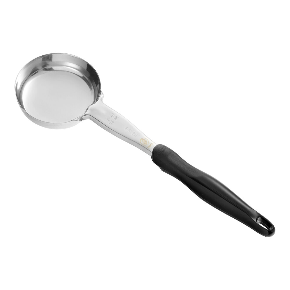 Vollrath 6433620 Jacob's Pride® 6 oz. Black Solid Round Spoodle® Portion Spoon