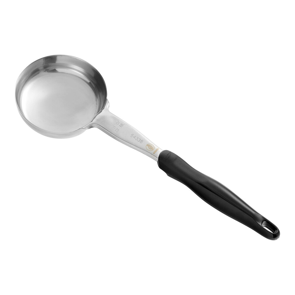 Vollrath 6433820 Jacob's Pride® 8 oz. Black Solid Round Spoodle® Portion Spoon
