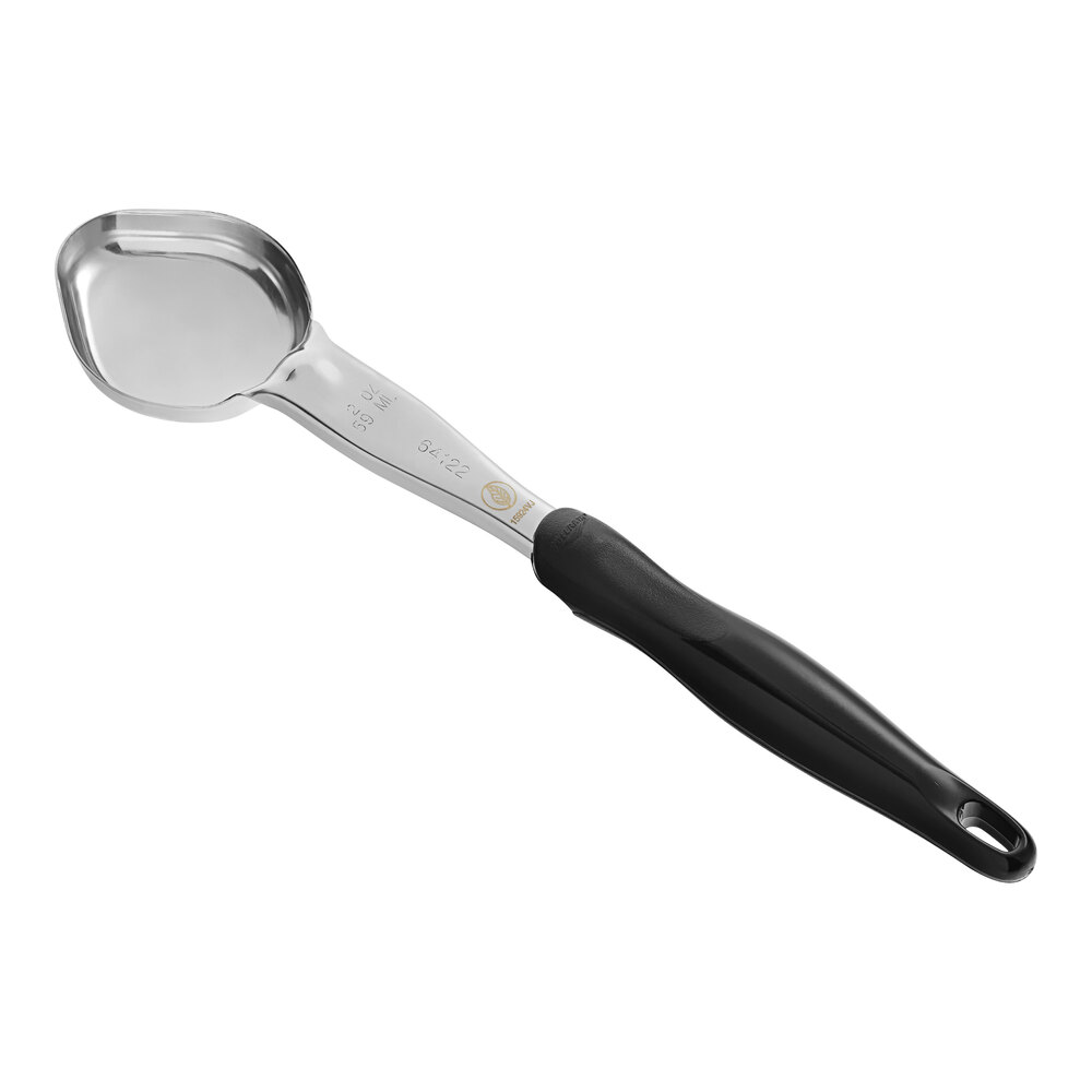Vollrath 6412220 Jacob's Pride® 2 oz. Black Solid Oval Spoodle® Portion Spoon