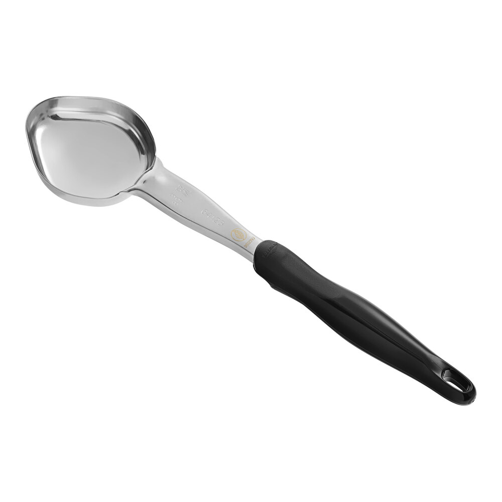 Vollrath 6412320 Jacob's Pride® 3 oz. Black Solid Oval Spoodle® Portion Spoon