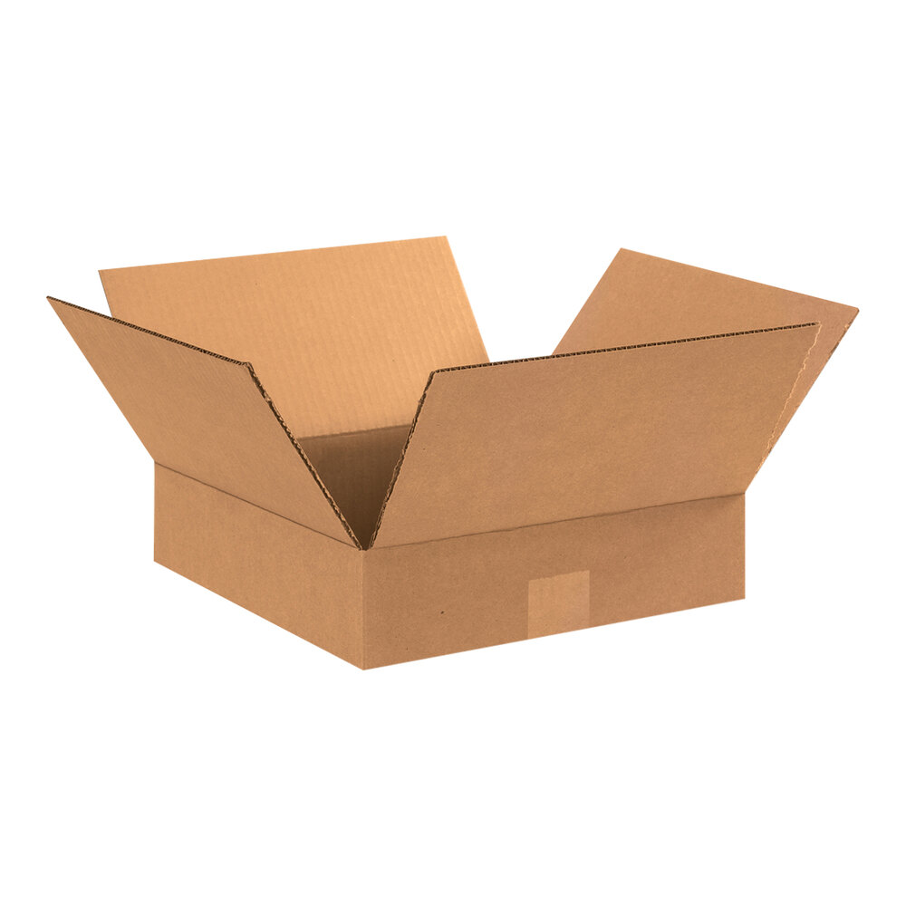 Lavex 11" x 11" x 3" Kraft Corrugated RSC Shipping Box - 25/Case