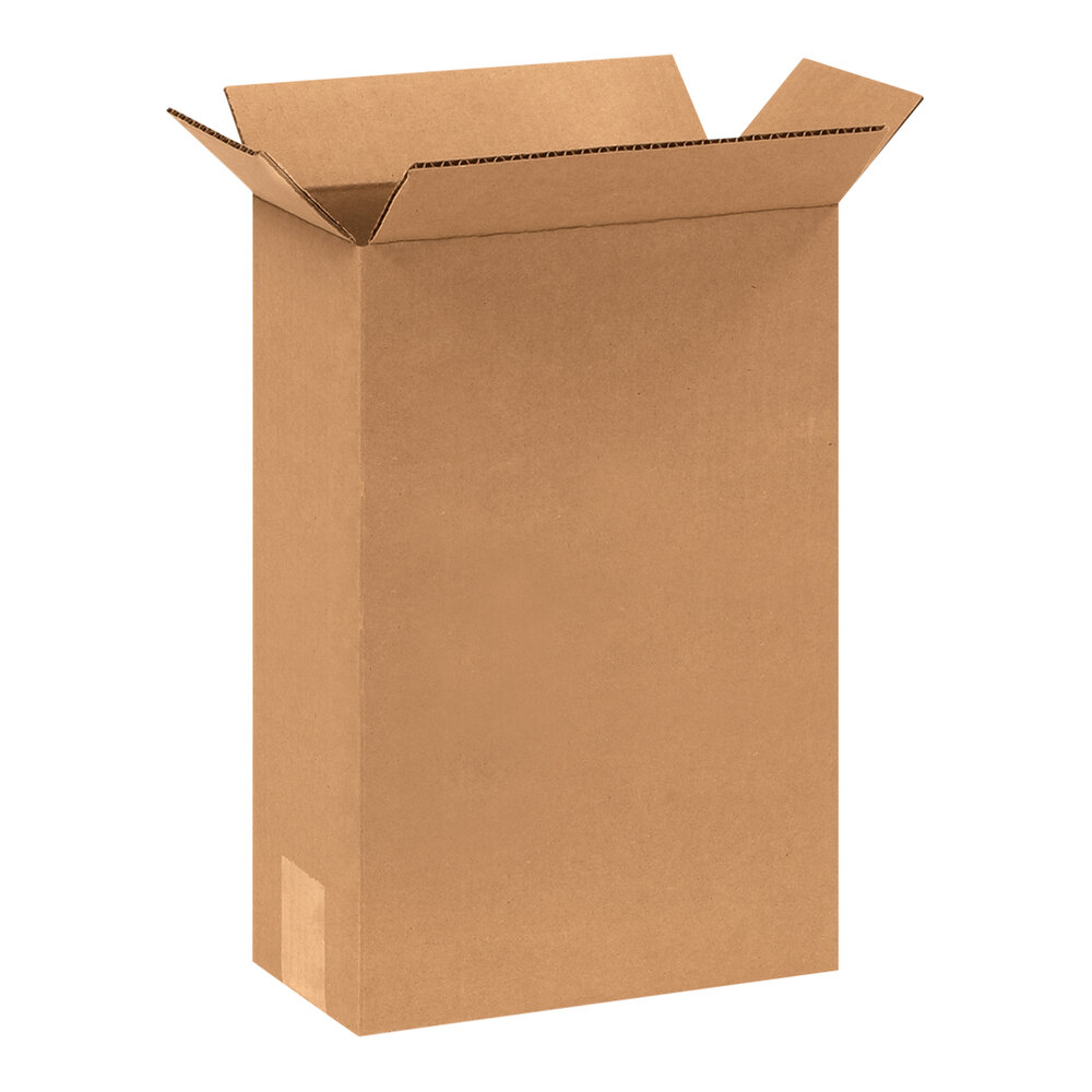 Lavex 8" x 4" x 12" Kraft Corrugated RSC Shipping Box - 25/Case