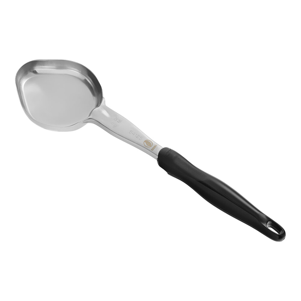 Vollrath 6412520 Jacob's Pride® 5 oz. Black Solid Oval Spoodle® Portion Spoon