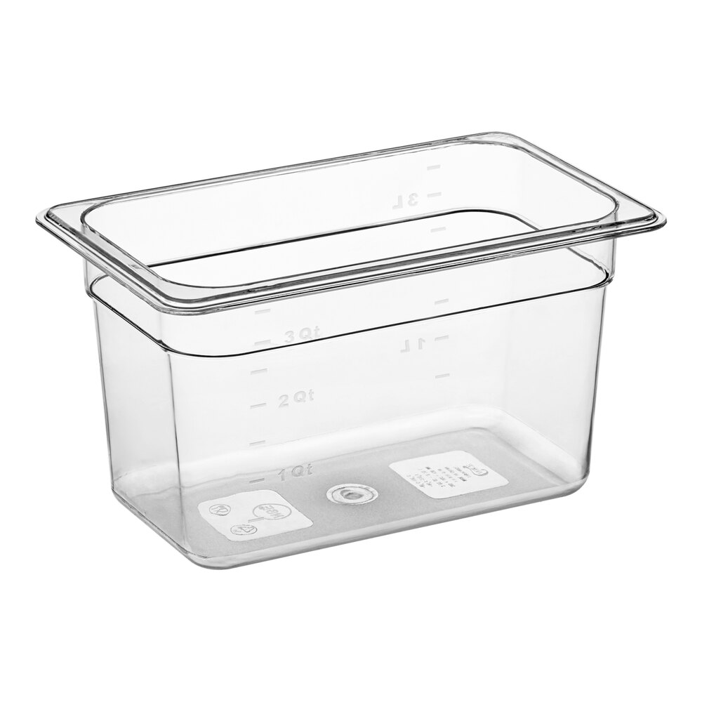 Choice 1/4 Size 6" Deep Clear Polycarbonate Food Pan