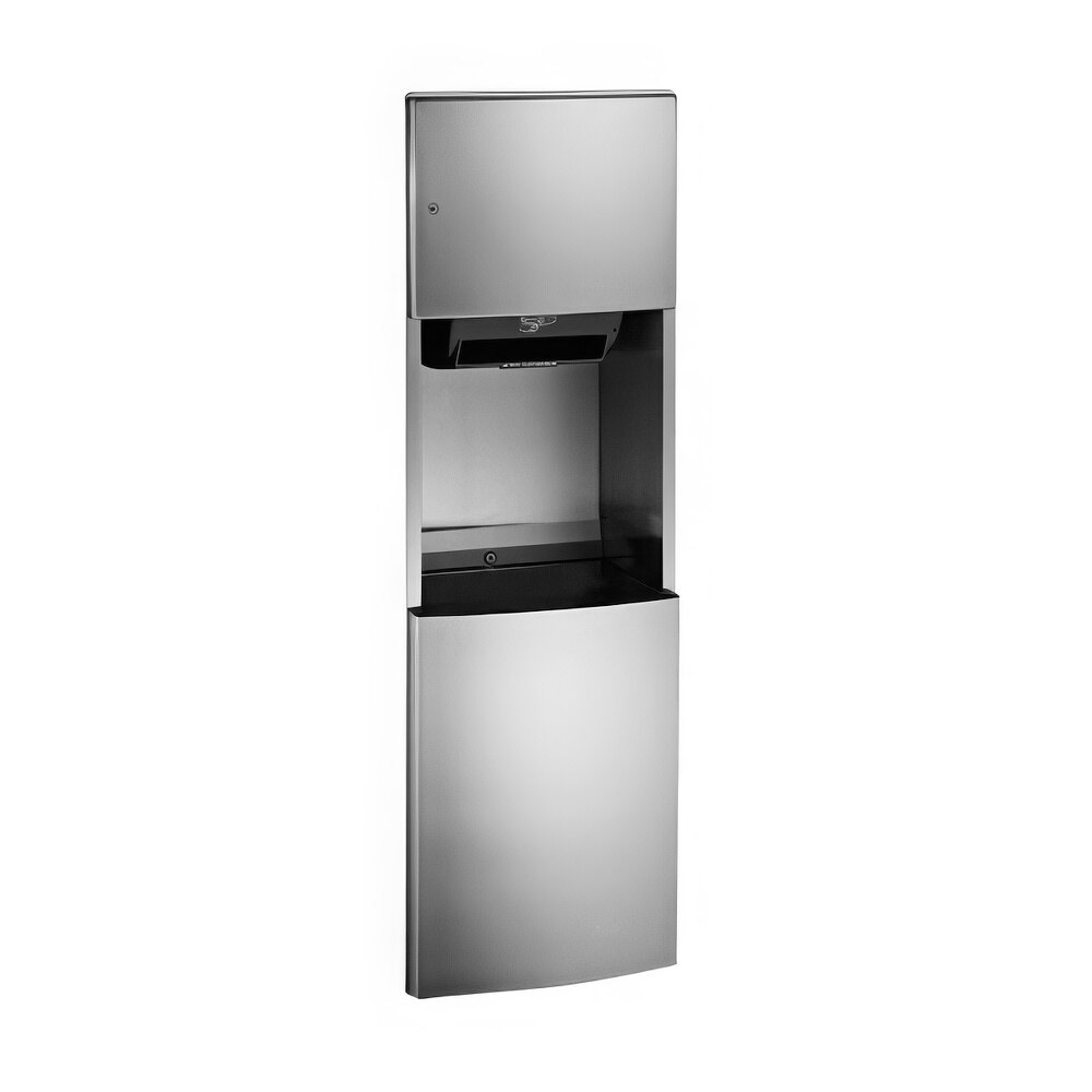 American Specialties, Inc. Roval 10-204692AC Recessed AC-Operated Automatic Roll Paper Towel Dispenser with 17.8 Gallon Waste Receptacle