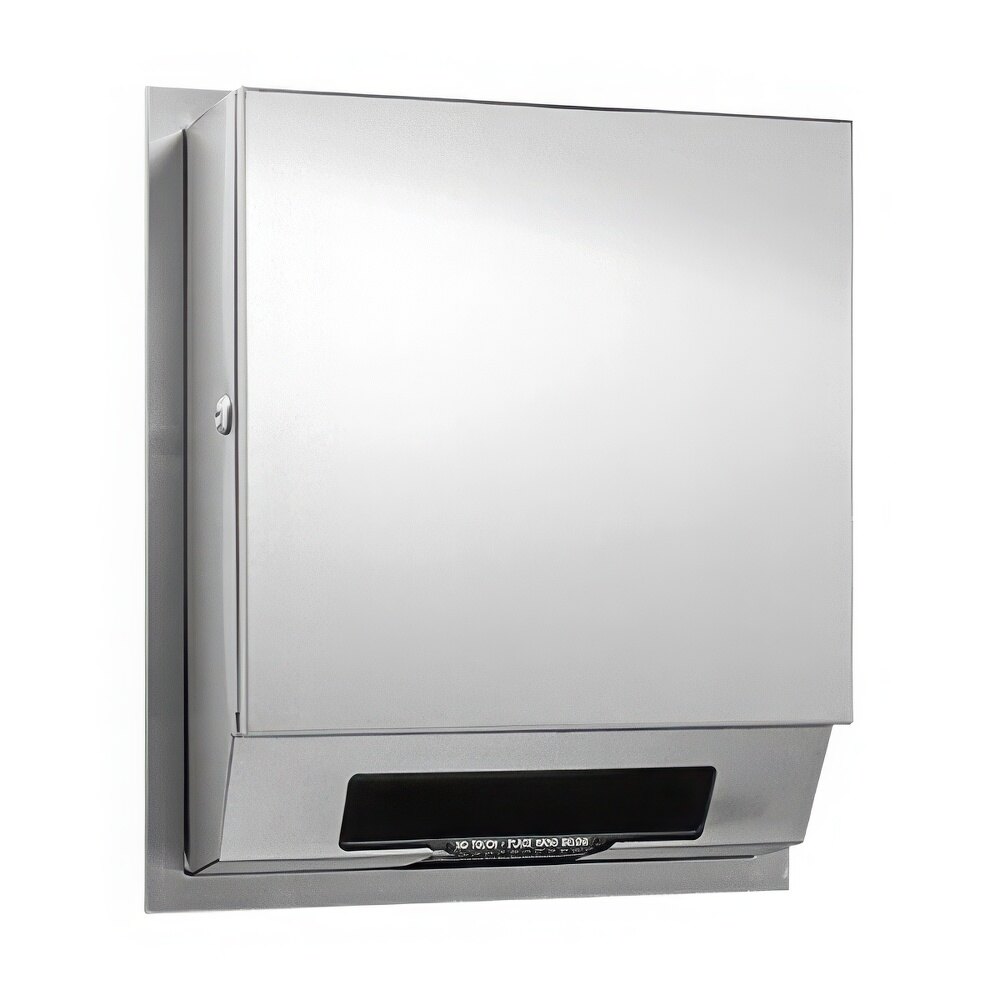 American Specialties, Inc. Simplicity 10-68523AC-4 Semi-Recessed AC-Operated Automatic Paper Towel Dispenser