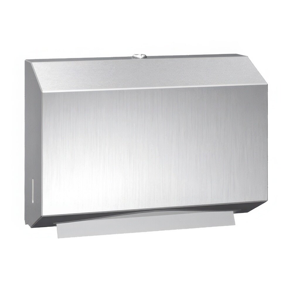 American Specialties, Inc. Traditional 10-0215 Stainless Steel Surface-Mounted Petite C-Fold / Multifold Paper Towel Dispenser