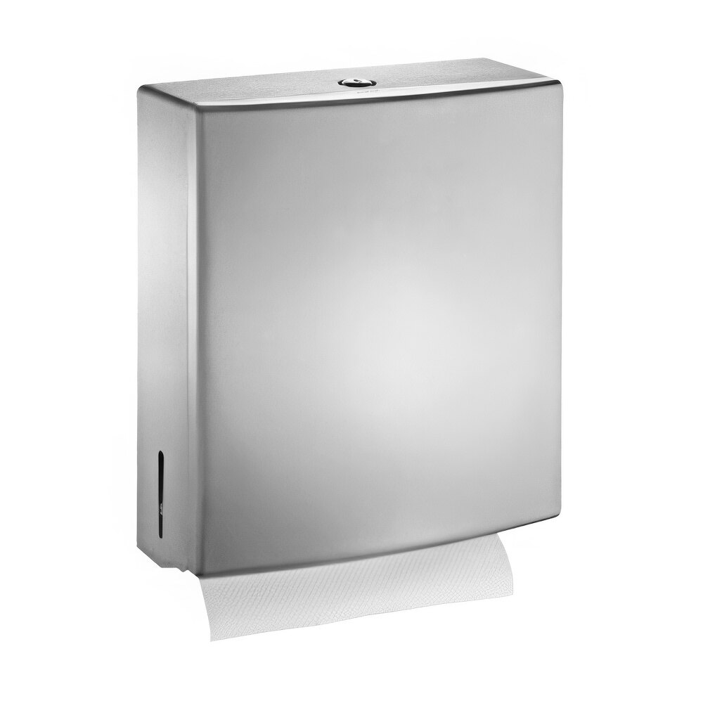 American Specialties, Inc. Roval 10-20210 Stainless Steel Surface-Mounted C-Fold / Multifold Paper Towel Dispenser
