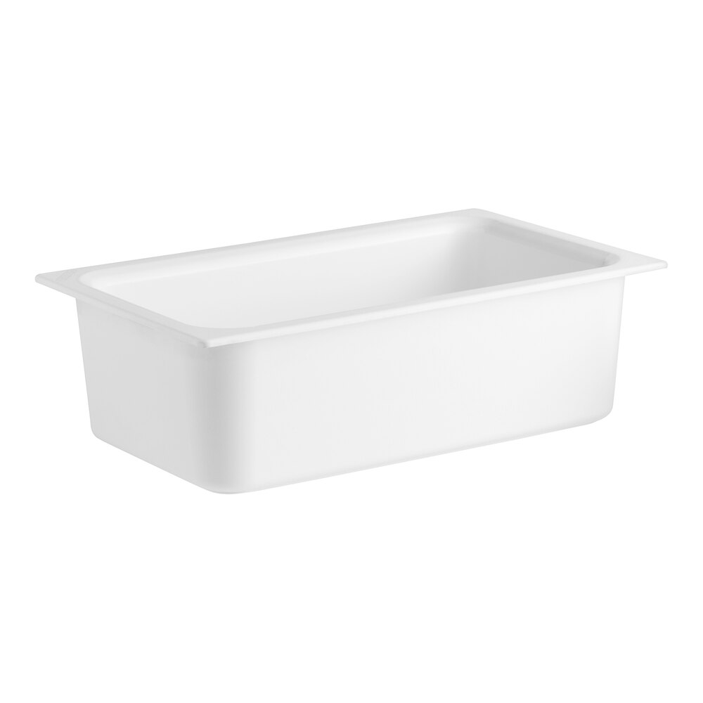 Carlisle CM110002 Coldmaster Full Size White Cold ABS Plastic Food Pan - 6" Deep