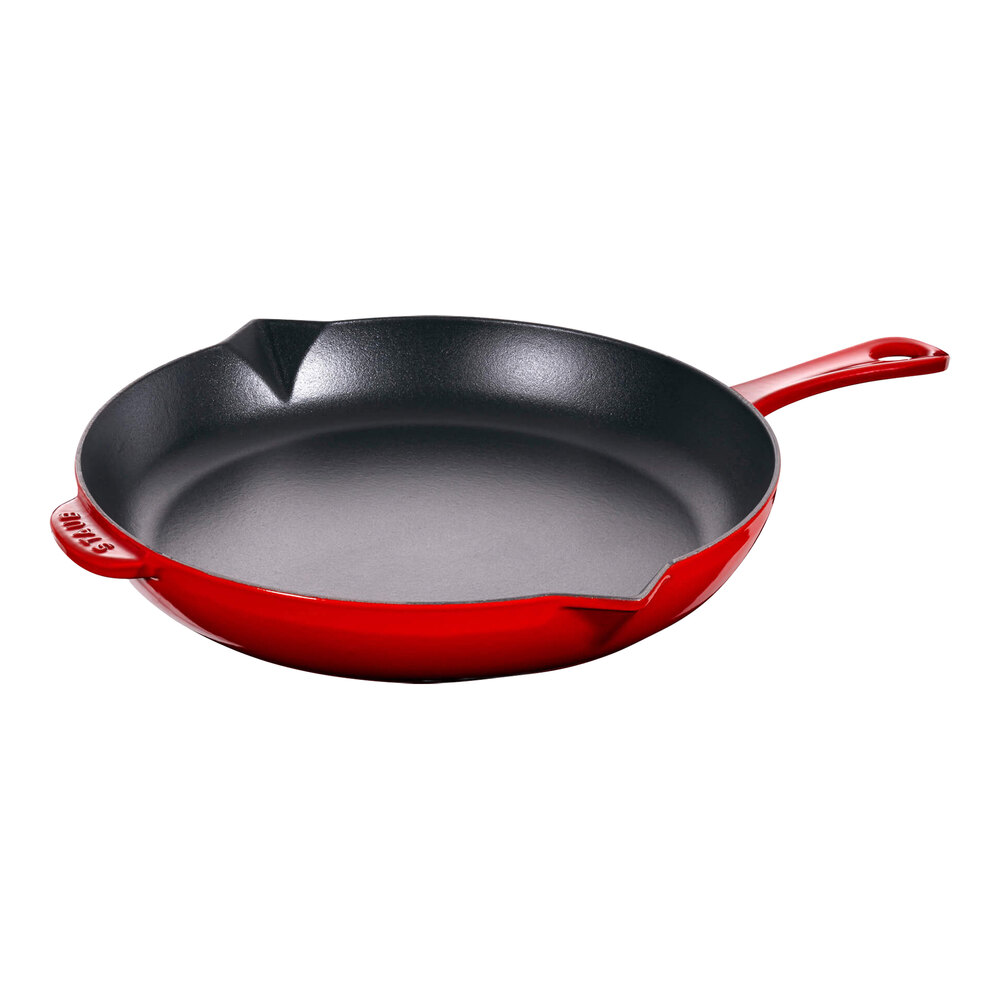 Staub 10" Cherry Enameled Cast Iron Skillet 1004415