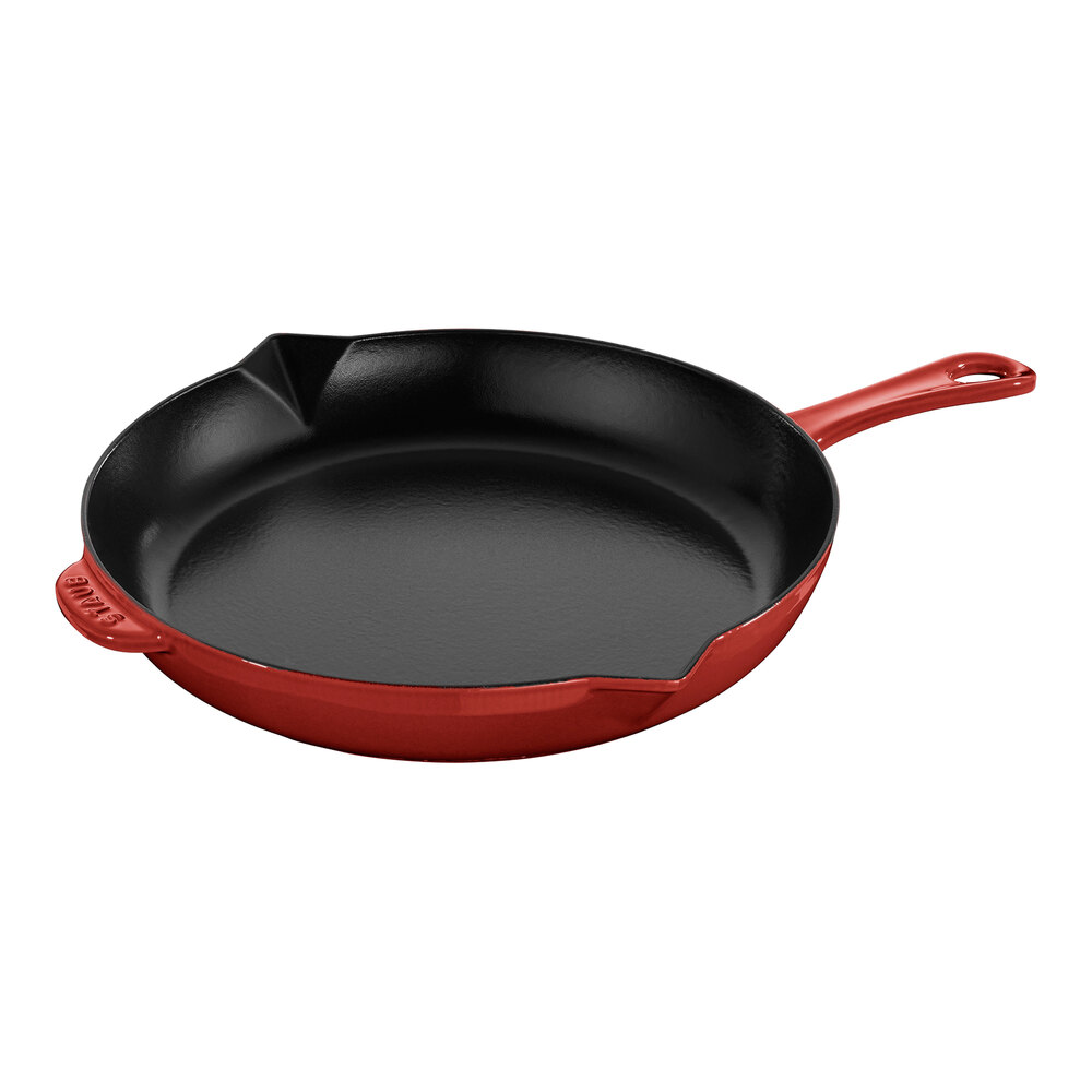 Staub 12" Cherry Enameled Cast Iron Skillet 1004779