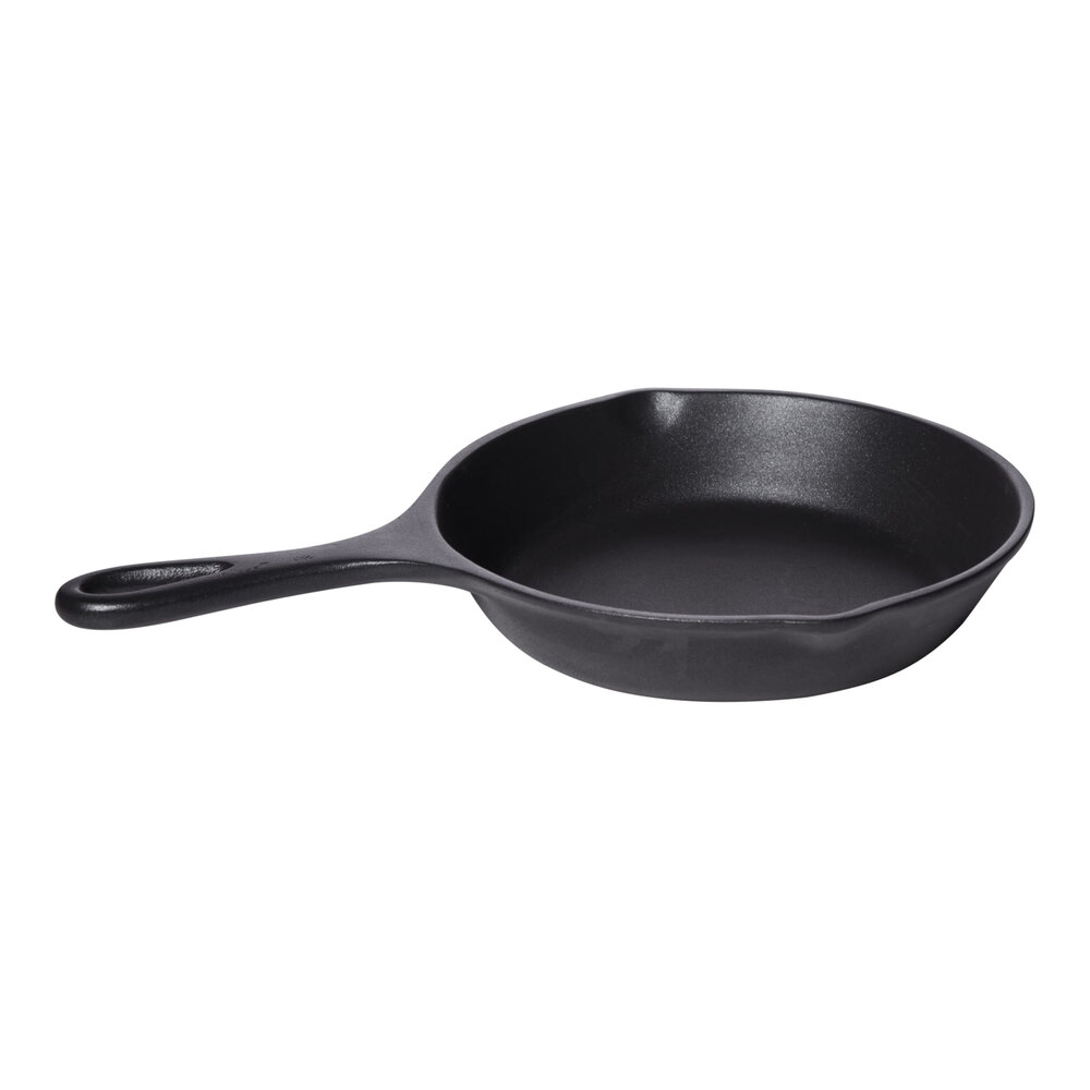 GET Heiss 20 oz. Black Cast Aluminum Mini Round Skillet SK-20-ABK