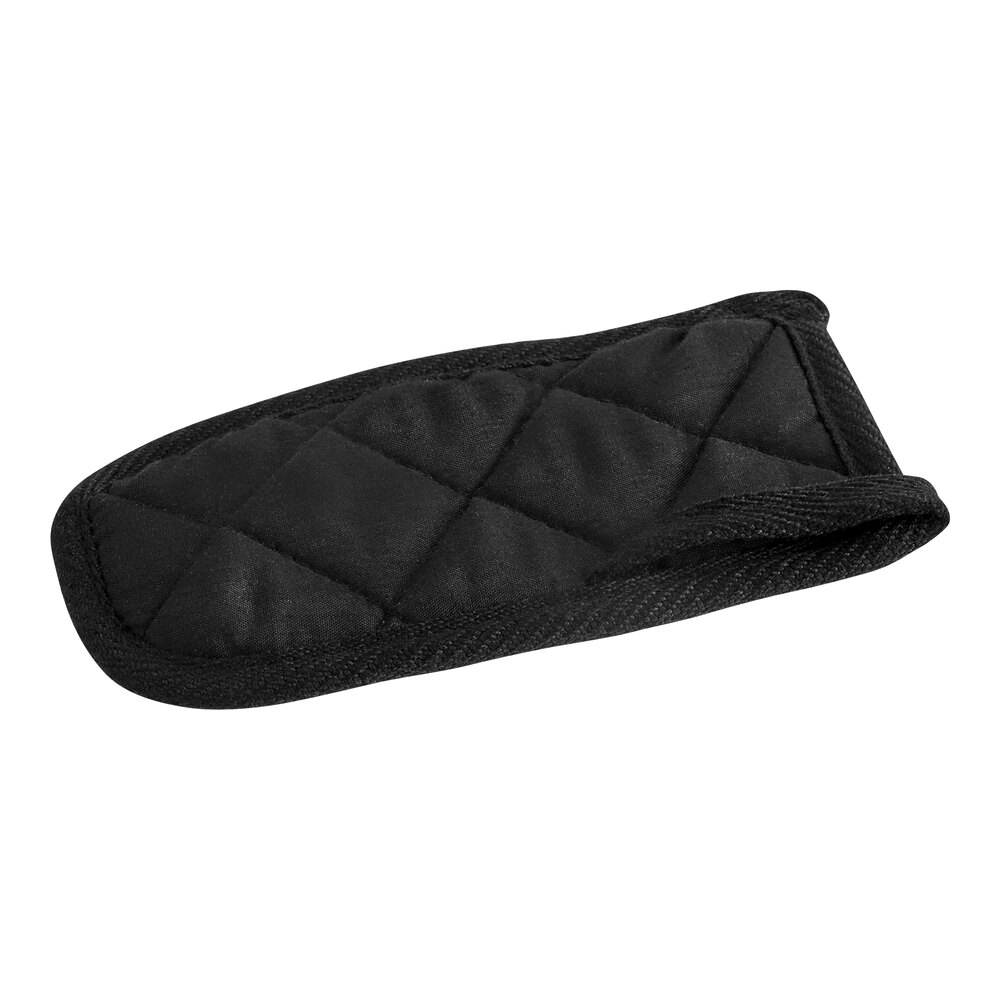 Choice 6" x 3" Black Cotton Pot / Pan Handle Cover - 12/Case