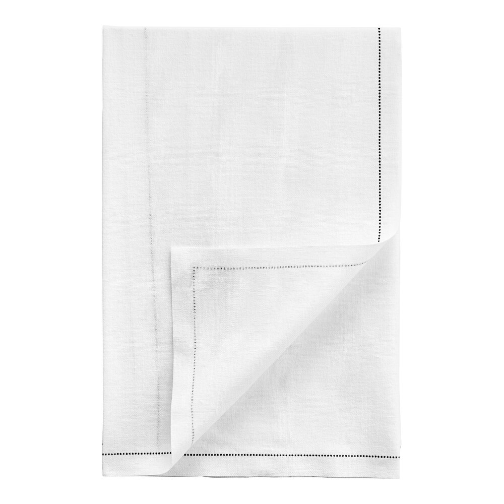 Choice 15 13/16" x 15 13/16" Customizable White Single-Use Cotton Dinner Napkin - 25/Pack