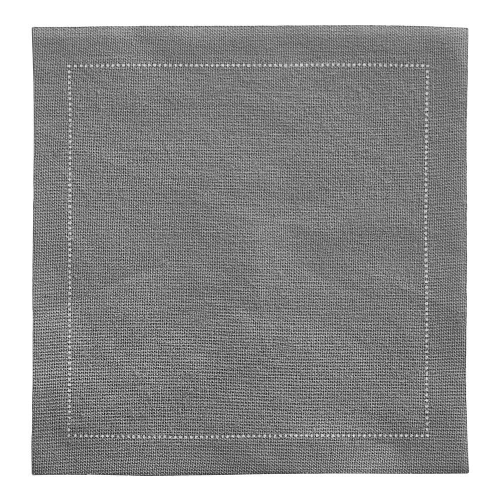 Choice 4 5/16" x 4 5/16" Customizable Gray Single-Use Cotton Beverage Napkin - 1,200/Case