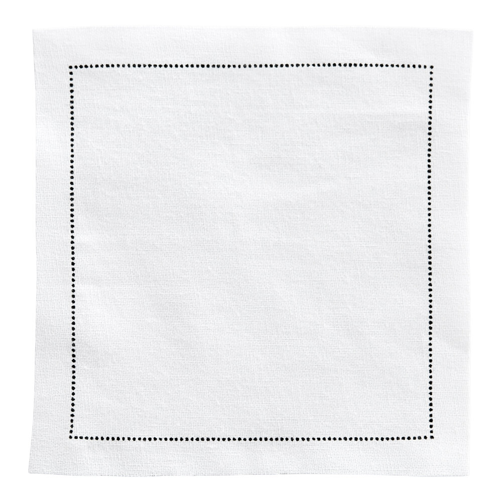 Choice 4 5/16" x 4 5/16" Customizable White Single-Use Cotton Beverage Napkin - 1,200/Case