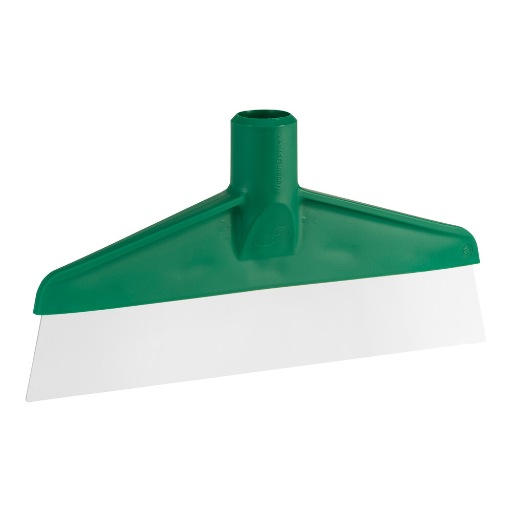 Vikan 29082 9 5/8" Green Polypropylene / Stainless Steel Table and Floor Scraper