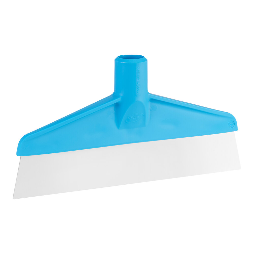 Vikan 29083 9 5/8" Blue Polypropylene / Stainless Steel Table and Floor Scraper