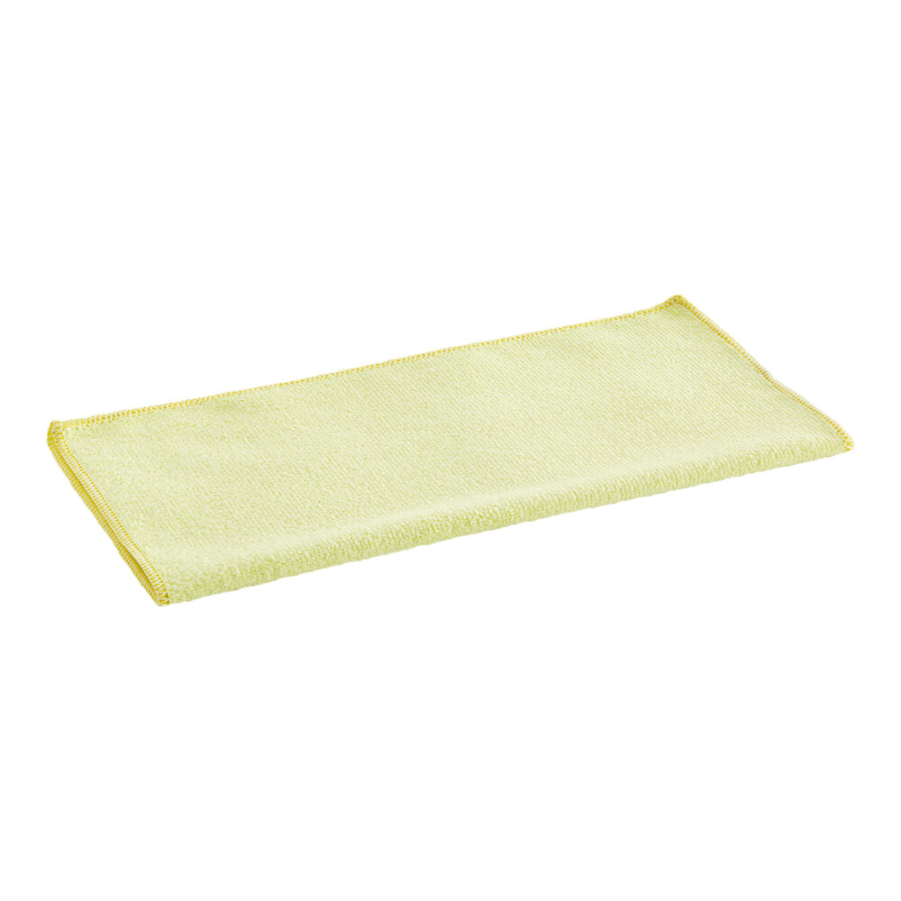 Advantage Supplies 12" x 12" Yellow Microfiber General Purpose Cloth - 12/Case