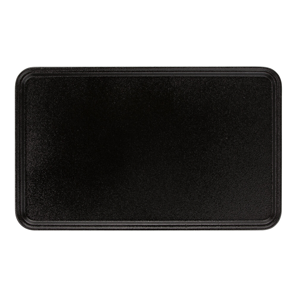 Carlisle 3253GR2004 Black 20 7/8" x 12 3/4" Griptite 2 Non Skid Fiberglass Serving Tray