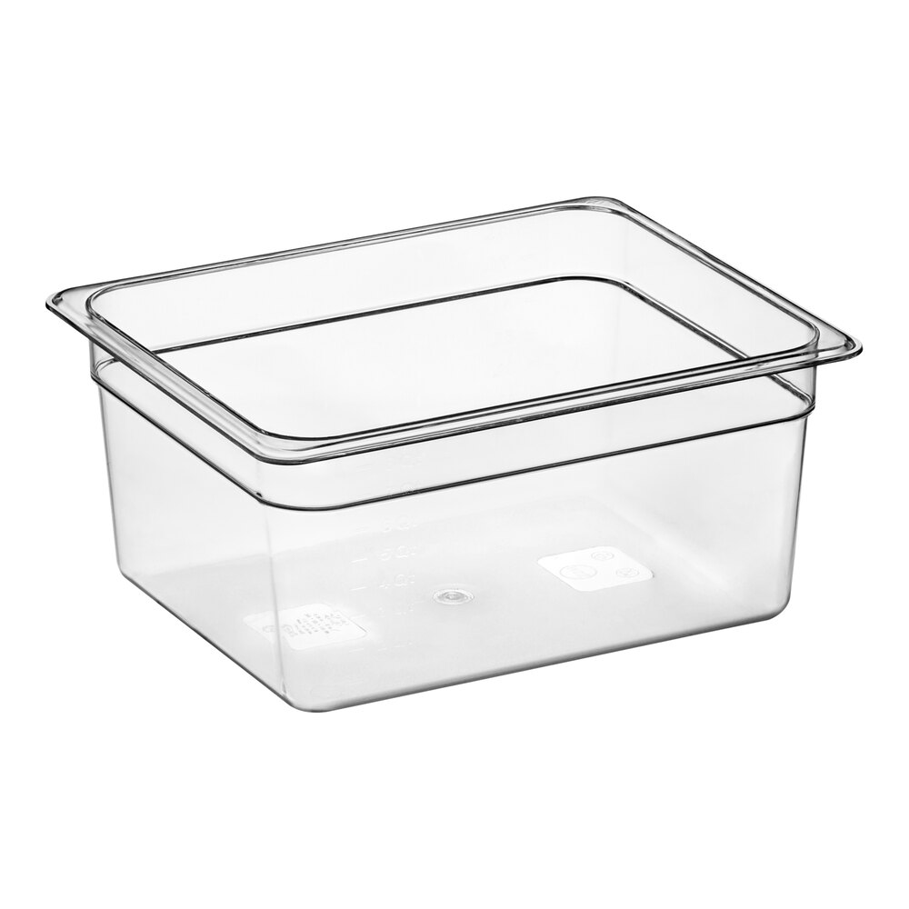 Choice 1/2 Size 6" Deep Clear Polycarbonate Food Pan