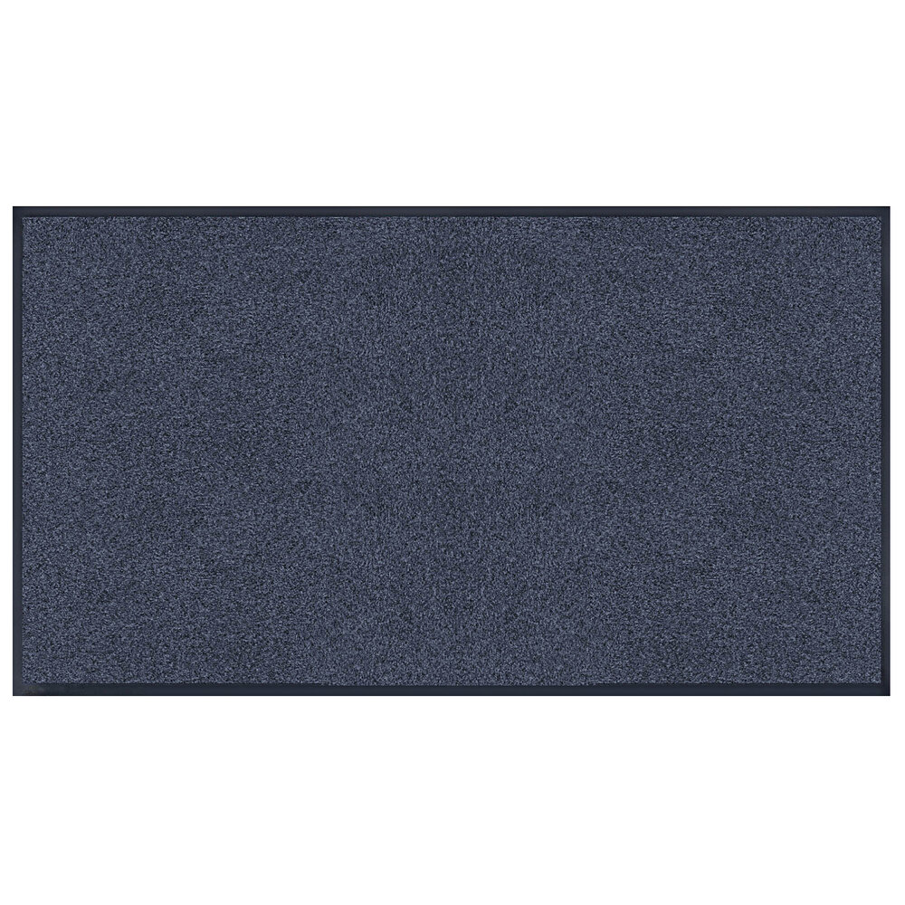 Lavex Plush Dilour 6' x 60' Blue Antimicrobial PET Fiber Indoor Entrance Mat - 3/8" Thick