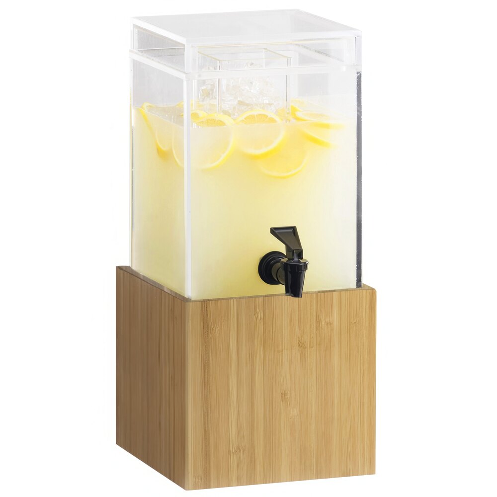 Cal-Mil 1527-1-60 Bamboo 1.5 Gallon Beverage Dispenser - 8 1/4" x 9 3/4" x 17 3/4"