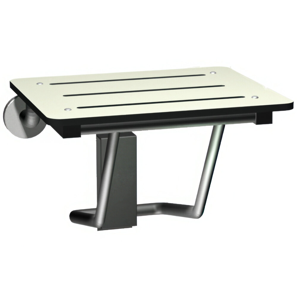 American Specialties, Inc. 10-8203-20 20" White Phenolic Compact Folding Shower Seat