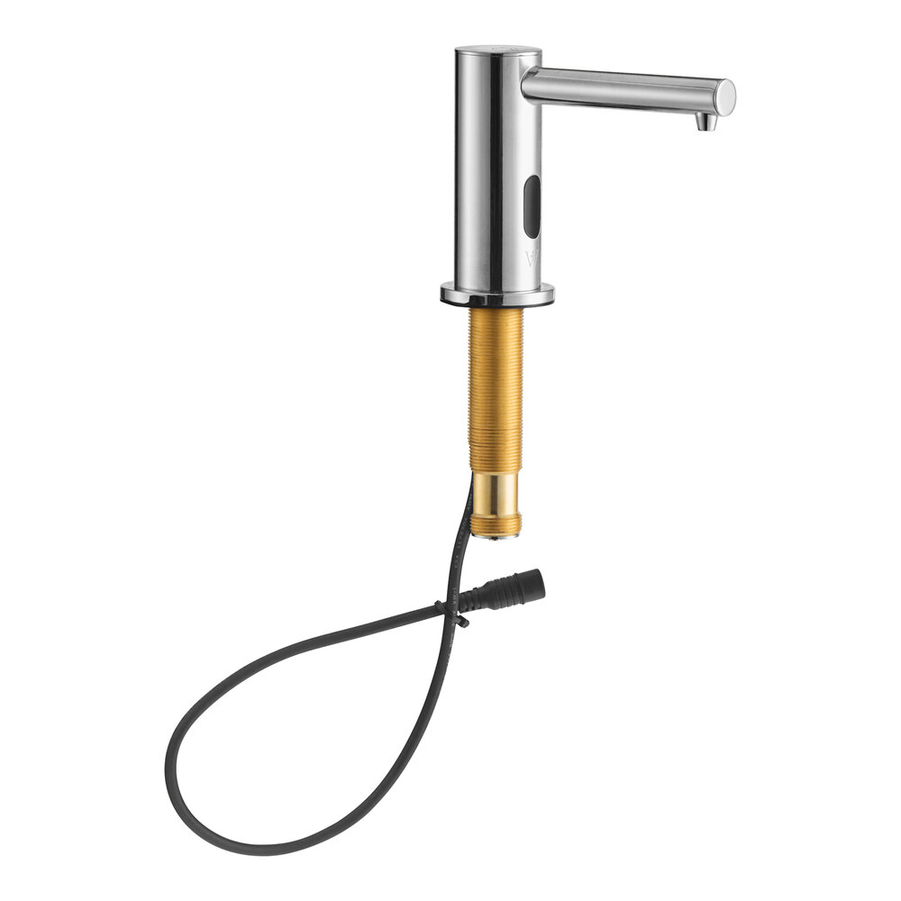 Waterloo 33.8 fl. oz. (1,000 mL) Automatic Deck-Mounted Chrome Soap Dispenser with Foam Spout