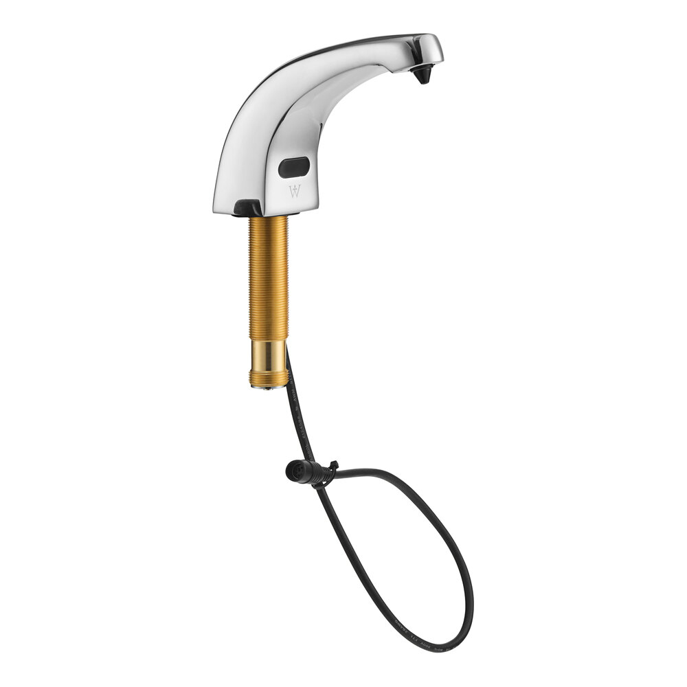 Waterloo 33.8 fl. oz. (1,000 mL) Automatic Deck-Mounted Squared Chrome Soap Dispenser with Liquid Spout