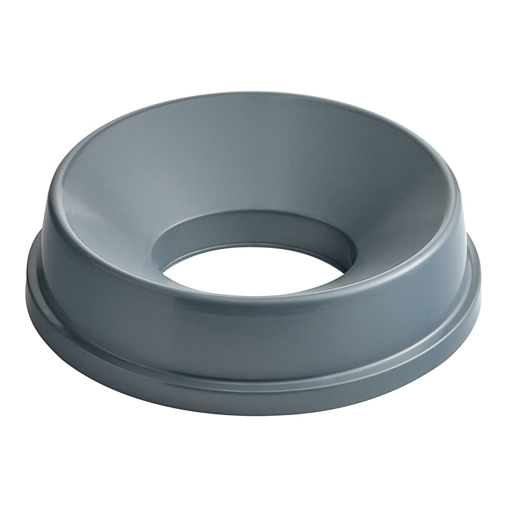 Lavex 11 / 22 Gallon Gray Round Funnel Wastebasket Lid