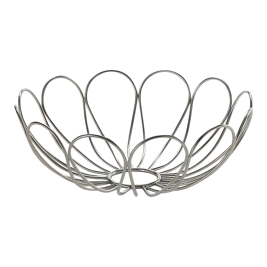 American Metalcraft 8 1/8" Round Stainless Steel Bloom Wire Basket BLM8 - 6/Case