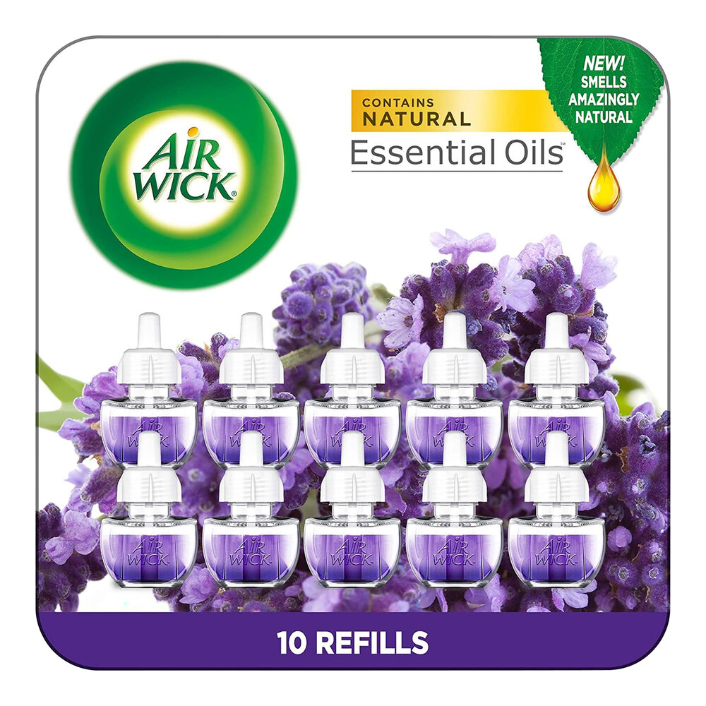 Air Wick RAC01919CT Lavender and Chamomile Scented Oil Fragrance Diffuser Refill - 10/Pack