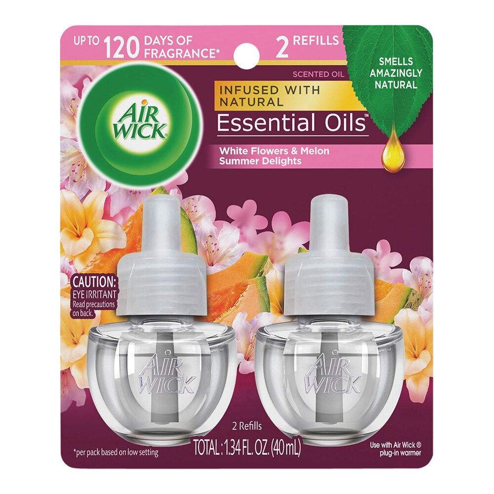 Air Wick RAC91112PK Summer Delights Scented Oil Fragrance Diffuser Refill - 12/Case
