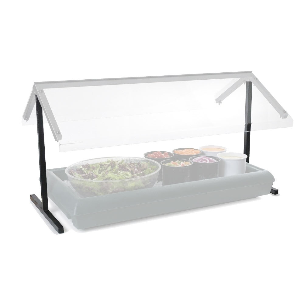 Carlisle 985103 Black Replacement Adjustable Double-Sided Sneeze Guard Leg - 2/Pack