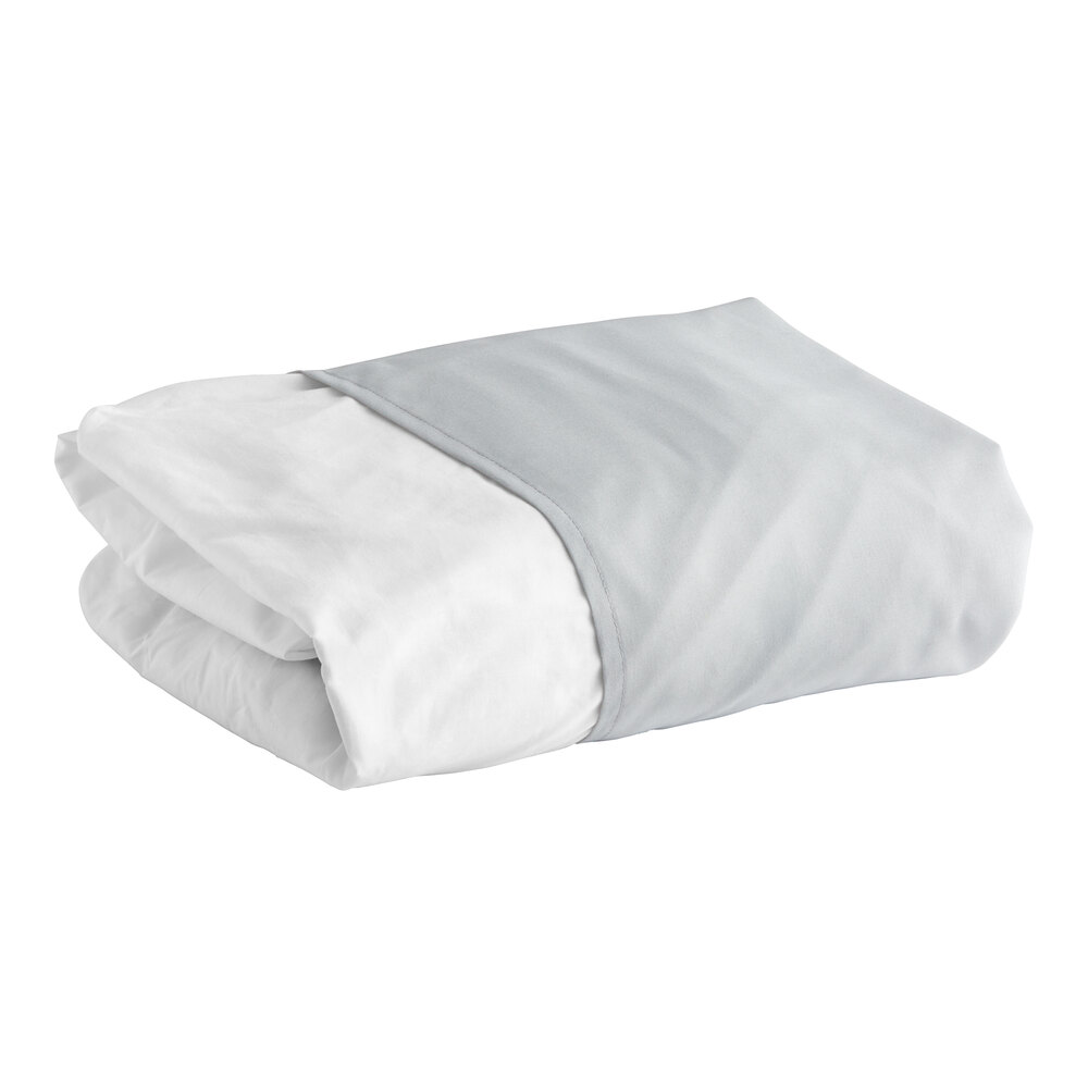 1888 Mills Beyond 80" x 60" Queen Size Gray Polyester Bed Skirt - Sample