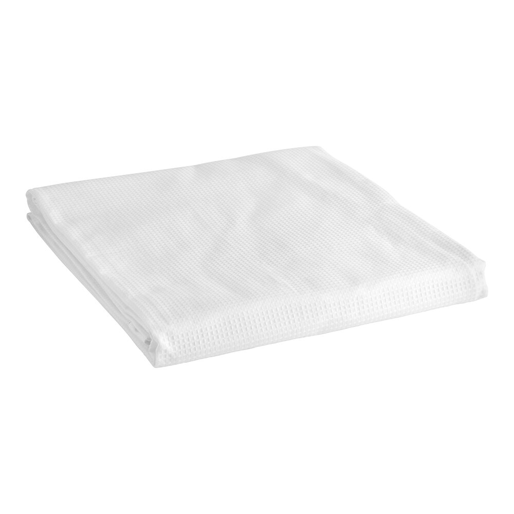 1888 Mills Adorn 120" x 96" Queen Size White Cotton / Polyester Decorative Top Sheet - Sample