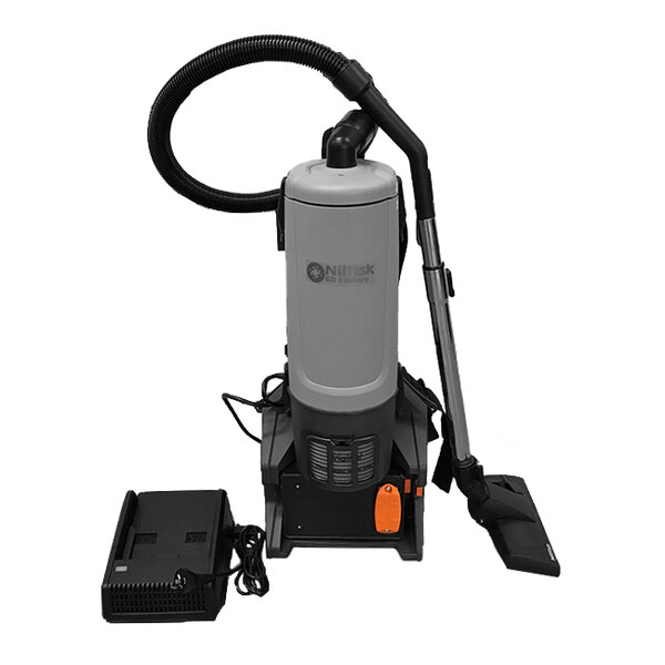 Nilfisk GD 5 41600874 1.3 Gallon Cordless Backpack Vacuum with HEPA Filtration, Battery, Charger, and Tool Kit