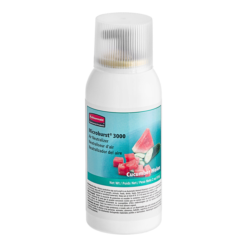 Rubbermaid® FG750363 Microburst 3000 Cucumber Melon Metered Aerosol Air Freshener System Refill