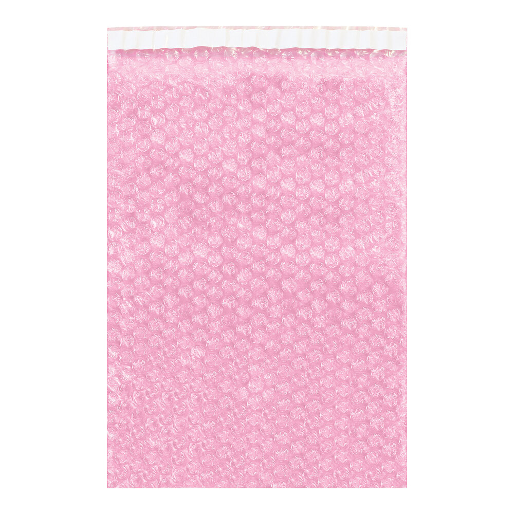 Lavex 6" x 8 1/2" Pink Anti-Static Self-Seal Bubble Bag - 650/Case