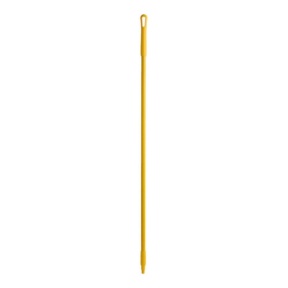 Carlisle 40225EC04 Sparta 60" Yellow Threaded Fiberglass Broom / Squeegee Handle