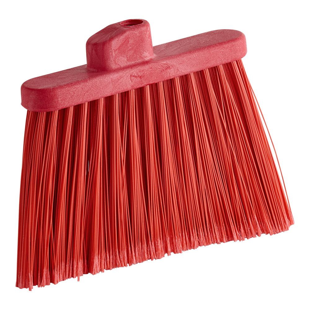 Carlisle 36867EC05 Duo-Sweep 12" Medium Duty Angled Broom Head with Red Flagged Bristles