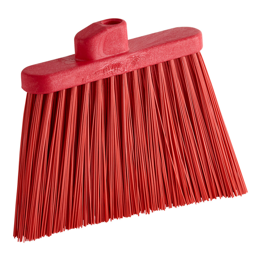 Carlisle 36868EC05 Duo-Sweep 12" Heavy Duty Angled Broom Head with Red Unflagged Bristles